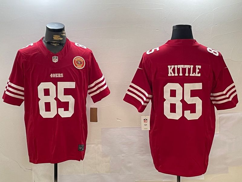 Men San Francisco 49ers #85 Kittle Red three generations 2024 Nike Limited NFL Jersey style 10